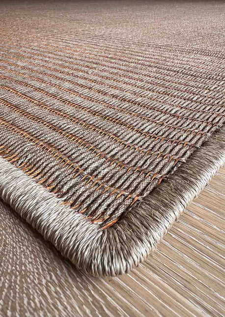 Tapete cordon fique y cobre. Borde en fique. CFNM003